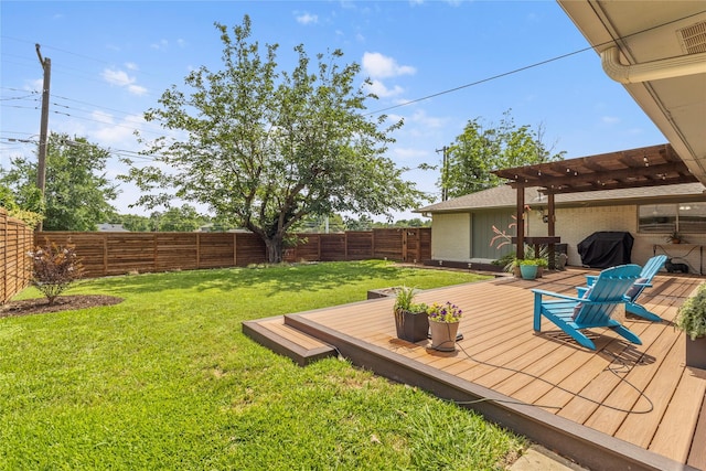 10420 Carry Back Cir, Dallas, TX 75229 - fenced backyard featuring a deck and a pergola