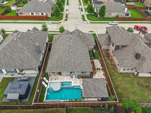 800 Marion Farm Rd E, Little Elm, TX 75068 - aerial perspective of suburban area with a pool