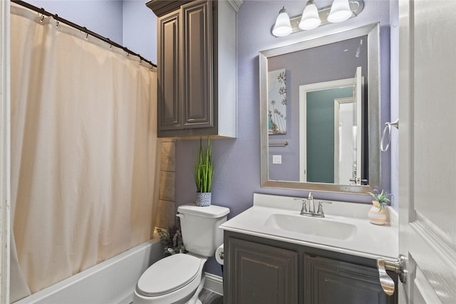 800 Marion Farm Rd E, Little Elm, TX 75068 - full bathroom featuring toilet, vanity, and shower / tub combo