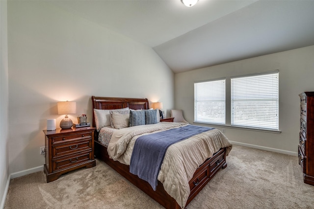 2813 Ashton Way, Mckinney, TX 75071 - bedroom with light colored carpet, baseboards, and vaulted ceiling