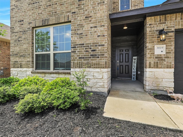 3019 Dakota Trl, Crandall, TX 75114 - property entrance featuring brick siding and stone siding