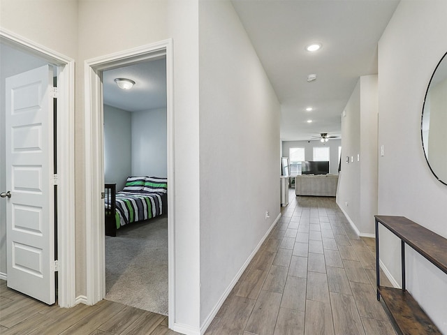 3019 Dakota Trl, Crandall, TX 75114 - corridor featuring wood finished floors, baseboards, and recessed lighting