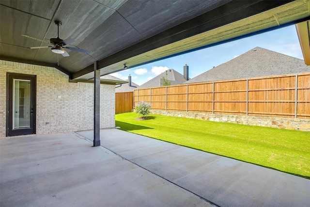 604 Bluff Point Ln, Haslet, TX 76052 - view of patio / terrace with a ceiling fan