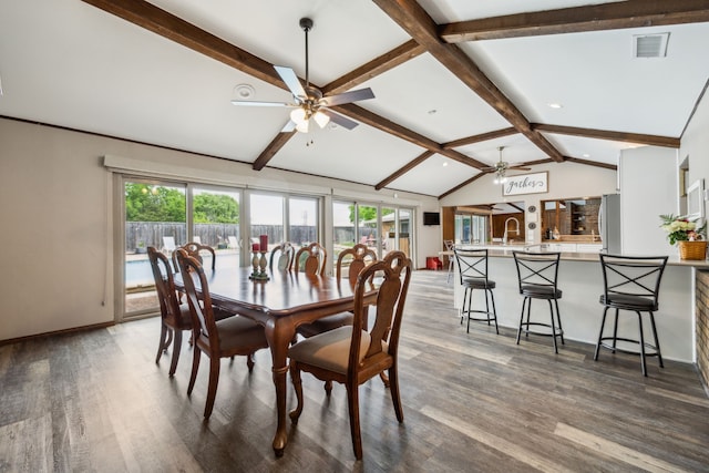 108 Circleview Dr S, Hurst, TX 76054 - dining room featuring a ceiling fan, wood finished floors, and plenty of natural light