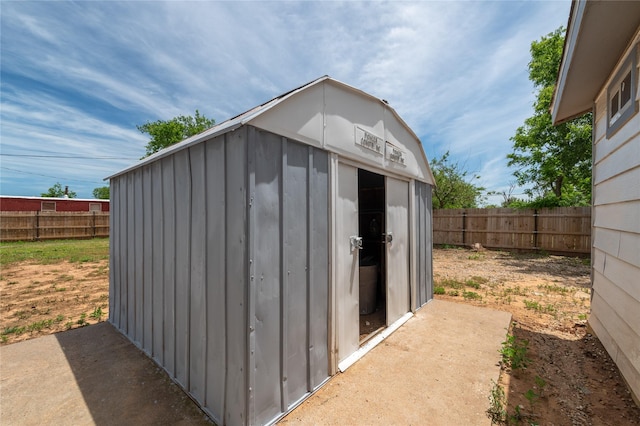 101 S Walnut St, Petrolia, TX 76377 - view of shed featuring a fenced backyard
