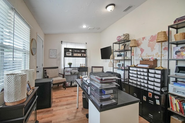 3044 US Highway 80, Grand Saline, TX 75140 - office with healthy amount of natural light, light wood-style flooring, and lofted ceiling