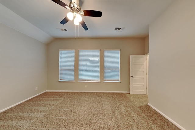 1572 Cedar Crest Dr, Forney, TX 75126 - carpeted empty room featuring ceiling fan, baseboards, and lofted ceiling