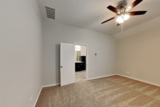 1572 Cedar Crest Dr, Forney, TX 75126 - unfurnished room with ceiling fan, light carpet, vaulted ceiling, and baseboards