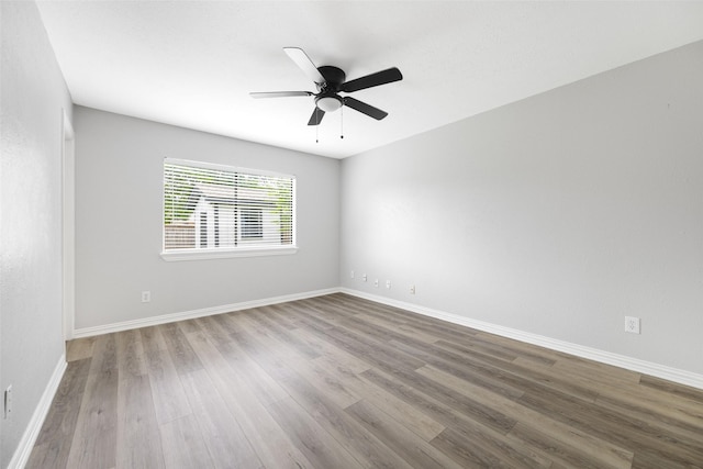 543 S Oldbridge Dr, Allen, TX 75002 - spare room featuring wood finished floors and ceiling fan