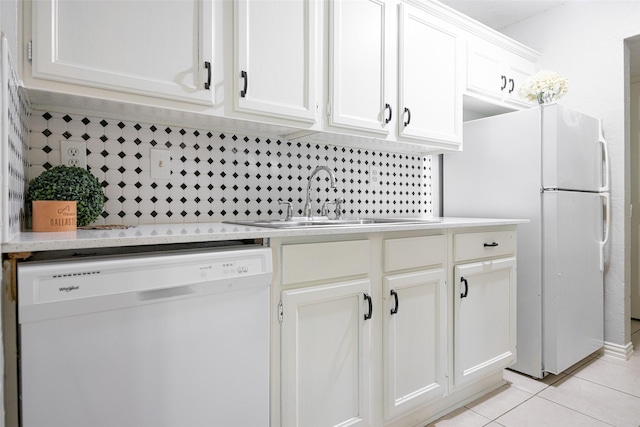 543 S Oldbridge Dr, Allen, TX 75002 - kitchen featuring white appliances, light countertops, and white cabinets