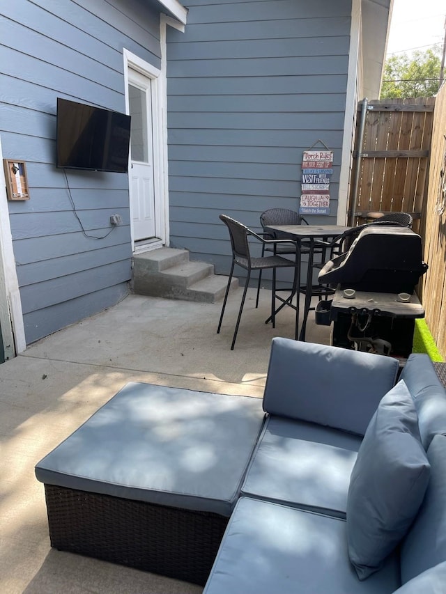 702 N Tennessee St, Mckinney, TX 75069 - view of patio featuring entry steps and outdoor dining area