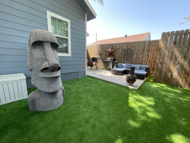 702 N Tennessee St, Mckinney, TX 75069 - view of yard with a patio and an outdoor hangout area