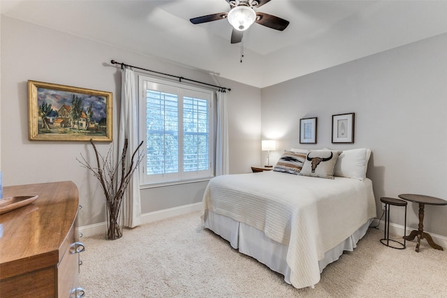 5801 Maidstone Dr, Richardson, TX 75082 - bedroom with light colored carpet and a ceiling fan