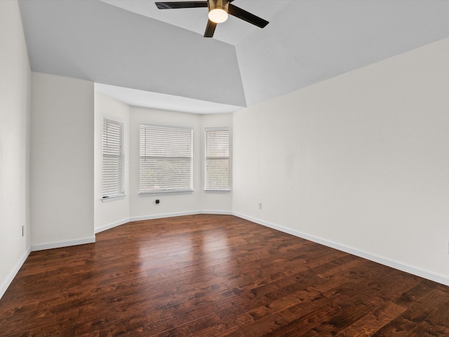 4688 Thanksgiving Ln, Plano, TX 75024 - spare room with a ceiling fan, wood finished floors, baseboards, and high vaulted ceiling