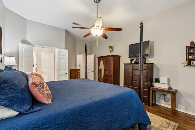 13137 Fencerow Rd, Fort Worth, TX 76244 - bedroom featuring wood finished floors, baseboards, and ceiling fan