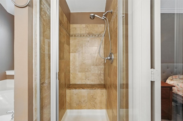 7917 Chapelwood Dr, North Richland Hills, TX 76182 - bathroom featuring a shower stall