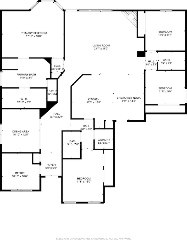 7917 Chapelwood Dr, North Richland Hills, TX 76182 - floor plan / room layout
