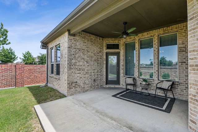 1117 Summer Ln, Mckinney, TX 75071 - view of patio with ceiling fan