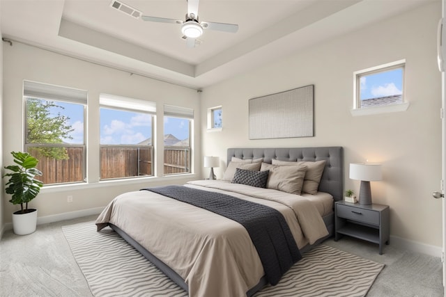 1725 Rolling Heights Ln, Fort Worth, TX 76008 - carpeted bedroom featuring baseboards, multiple windows, and a ceiling fan