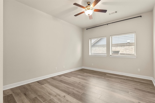 1725 Rolling Heights Ln, Fort Worth, TX 76008 - unfurnished room featuring wood finished floors, a ceiling fan, and baseboards