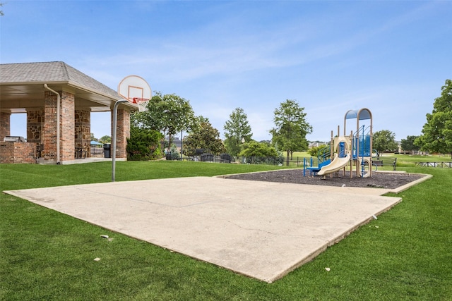 4077 Truman Dr, Frisco, TX 75034 - view of sport court with a lawn and community basketball court