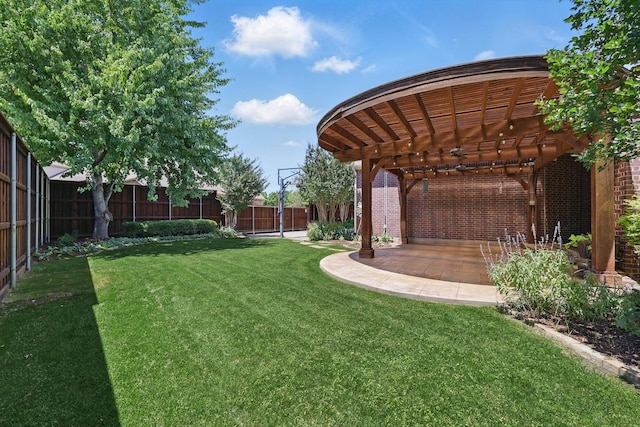 2453 Sir Lovel Ln, Lewisville, TX 75056 - view of yard with a pergola and a patio area