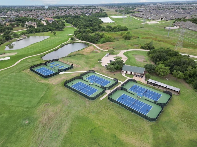 2453 Sir Lovel Ln, Lewisville, TX 75056 - aerial view of a large body of water and a golf club