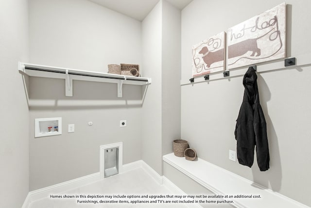 1036 Snowy Owl Dr, Alvarado, TX 76009 - washroom with hookup for a gas dryer, washer hookup, and electric dryer hookup