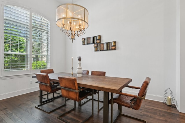 4064 Covent Garden Ln, Frisco, TX 75034 - dining space featuring dark wood-style floors, baseboards, and plenty of natural light