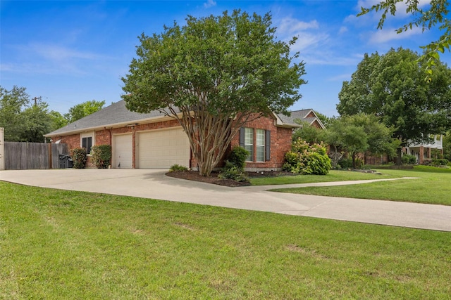 102 Dove Crk, Mckinney, TX 75071 - view of property hidden behind natural elements with a garage, driveway, and brick siding