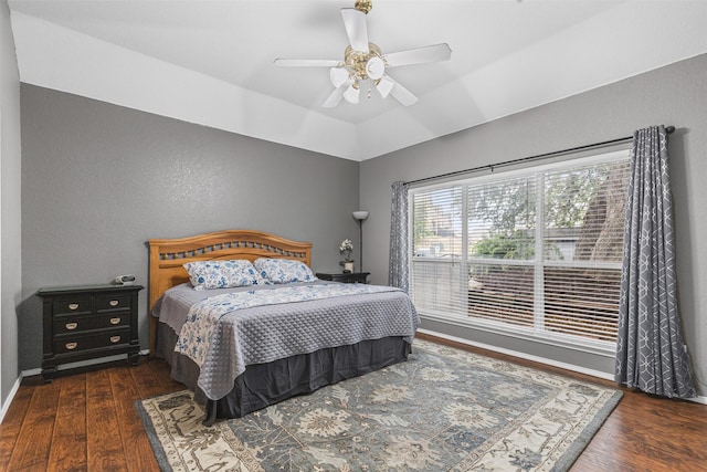 2122 Quail Ridge Dr, Weatherford, TX 76087 - bedroom with wood finished floors, ceiling fan, baseboards, and a textured wall