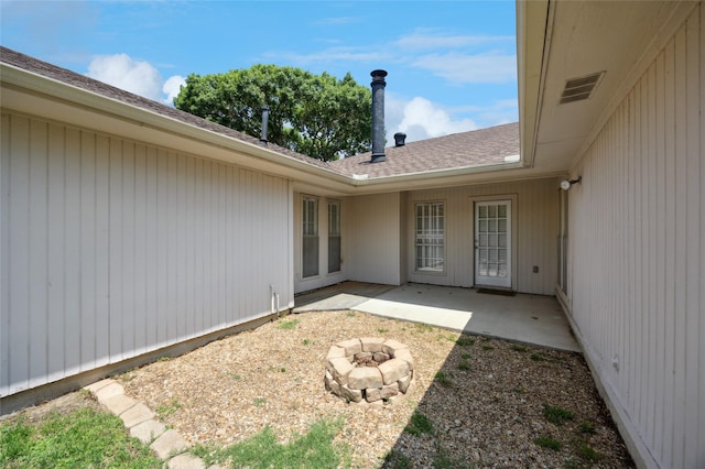 4536 Louisville Dr, Plano, TX 75093 - view of yard with a patio and an outdoor fire pit