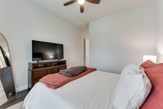 10321 Colina Dr, Fort Worth, TX 76126 - bedroom featuring wood finished floors, ceiling fan, and baseboards
