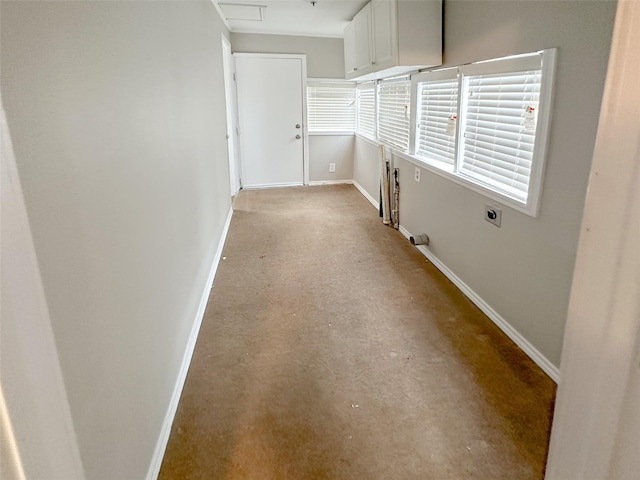 5729 Blackmore Ave, Fort Worth, TX 76107 - hall with concrete floors and baseboards