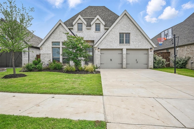 1419 Misty Pasture Way, Mansfield, TX 76063 - view of front of property with brick siding, driveway, a shingled roof, and stone siding