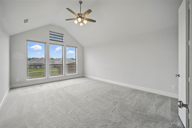 1419 Misty Pasture Way, Mansfield, TX 76063 - bonus room with baseboards, vaulted ceiling, ceiling fan, and carpet floors