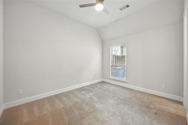1419 Misty Pasture Way, Mansfield, TX 76063 - carpeted empty room featuring baseboards, ceiling fan, and vaulted ceiling