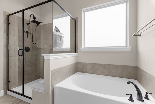 2402 Wilson Dr, Anna, TX 75409 - bathroom featuring a garden tub and a shower stall