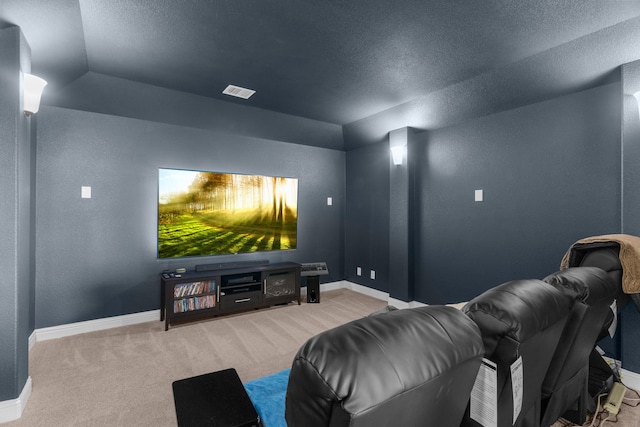 2402 Wilson Dr, Anna, TX 75409 - cinema room featuring carpet flooring and a textured wall