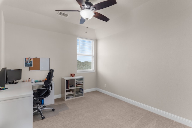 2402 Wilson Dr, Anna, TX 75409 - home office with carpet floors and ceiling fan