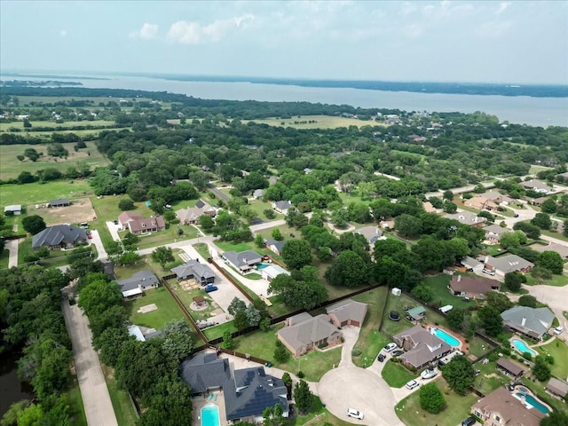 316 Cottonwood Trl, Shady Shores, TX 76208 - aerial overview of property's location featuring nearby suburban area and a large body of water