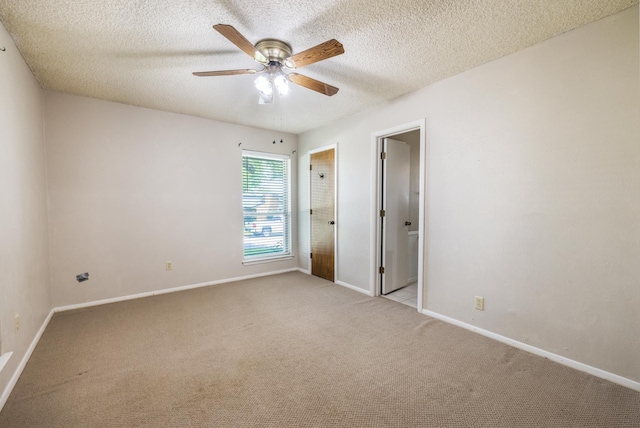 4508 Ramsgate Ct, Arlington, TX 76013 - unfurnished bedroom featuring light carpet, a textured ceiling, baseboards, and ceiling fan