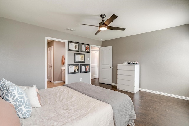 2924 Whitetail Chase Dr, Fort Worth, TX 76108 - bedroom featuring wood finished floors, baseboards, and a ceiling fan