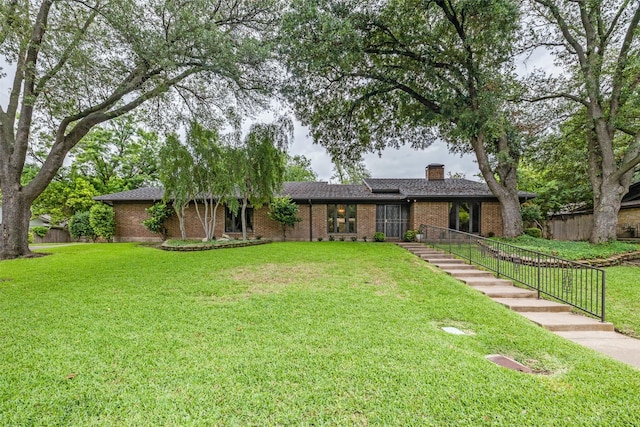 23 Crosslands Rd, Benbrook, TX 76132 - ranch-style home with brick siding and a chimney