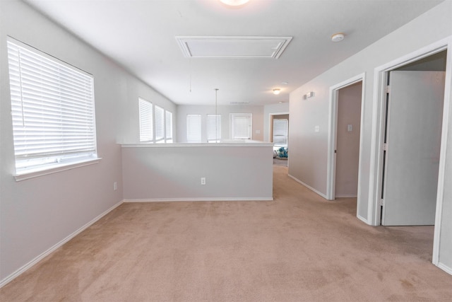 10940 Dillon St, Fort Worth, TX 76179 - unfurnished room with attic access, light colored carpet, a smoke detector, and baseboards