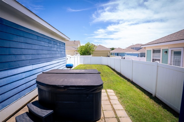10940 Dillon St, Fort Worth, TX 76179 - view of yard featuring a hot tub and a residential view