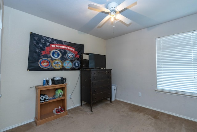 10940 Dillon St, Fort Worth, TX 76179 - bedroom featuring carpet, baseboards, and a ceiling fan