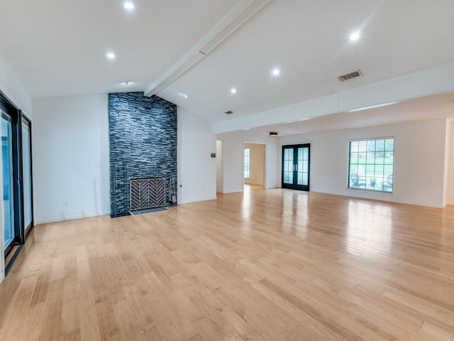 3414 Country Club Rd, Pantego, TX 76013 - unfurnished living room featuring a fireplace and light wood-style flooring