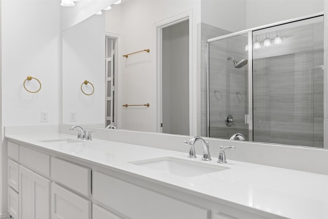 8509 Barnbougle Dunes Dr, Mckinney, TX 75070 - full bath with double vanity and a shower stall
