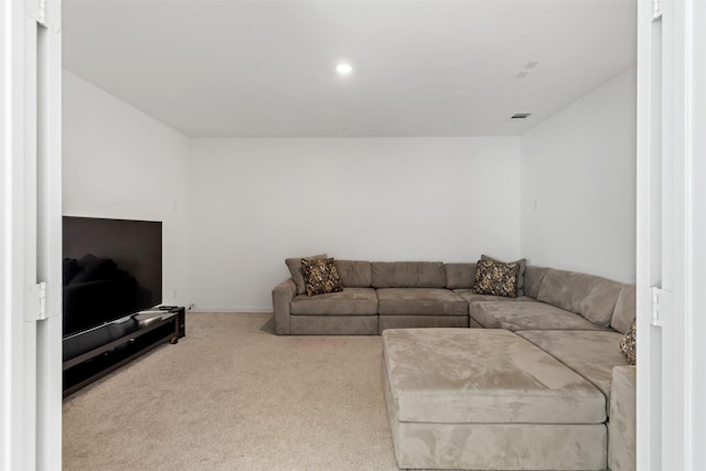 8509 Barnbougle Dunes Dr, Mckinney, TX 75070 - carpeted living area with baseboards and recessed lighting